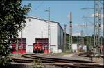 Sonntagsruhe vor der Werkstatt im Rangierbahnhof Hagen-Vorhalle.