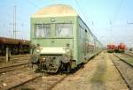 Eine Vierteilige Doppelstockwendezugeinheit der DR abgestellt auf dem Gterbahnhof in Halle/Saale am 9.November 2003