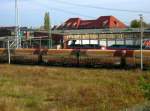 Am 28.10.08 durchfuhr ein CarRailLogistik-Zug den Rbf Halle/Saale.