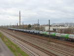 GATX und Wascosa Kesselwagen am 07.04.2021 in Leipzig-Engelsdorf.