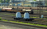 Schwerlastwagen 31 54 4728 035-7 Smmps 438.8 beladen mit Gussteilen in Leipzig Engelsdorf 10.05.2016