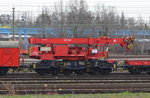 DB Netz Kranwagen 80 80 979 0 016-7 in Leipzig Engelsdorf 04.04.2016 