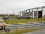 Schiebenbhne im Mannheimer Rangierbahnhof, whrend der Feier zum 100 jhrigen Bestehen des Rangierbahnhofes.