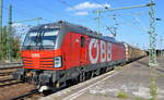 ÖBB-Produktion GmbH, Wien [A]  1293 010  [NVR-Nummer: 91 81 1293 010-5 A-OBB] mit einem entladenen gemischten Güterzug Richtung? Österreich? am 11.09.19 nach Personalwechsel Bahnhof Flughafen Berlin Schönefeld.