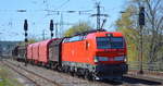 DB Cargo AG [D] mit  193 380  [NVR-Nummer: 91 80 6193 380-3 D-DB] und kurzem gemischtem Güterzug Richtung Ziltendorf EKO am 20.04.20 Bf.