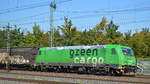 Green Cargo mit  Br 5406  [NVR-Nummer: 91 80 6185 406-6 D-GC] und gemischtem Güterzug Richtung Maschen am 22.09.20 Vorbeifahrt Bf.