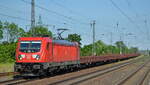 DB Cargo AG, Mainz [D] mit  187 195  [NVR-Nummer: 91 80 6187 195-3 D-DB] und gemischtem Güterzug am 18.05.22 Durchfahrt Bf.