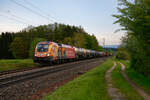 1016 048 ÖBB  Niederösterreichischer Feuerwehrverband  mit einem gemischten Güterzug bei Postbauer-Heng Richtung Nürnberg, 20.05.2021