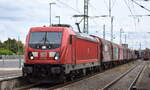 DB Cargo AG, Mainz mit ihrer   187 159  [NVR-Nummer: 91 80 6187 159-9 D-DB] und einem gemischten Güterzug Richtung Ziltendorf EKO am 12.09.24 Durchfahrt Bahnhof Guben. Viele Grüße an den TF. !!!