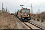 Getreidezug (Transcereales) mit 187 535-0 der HSL Logistik GmbH (HSL) durchfährt den Hp Prödel auf der Bahnstrecke Biederitz–Trebnitz (KBS 254) Richtung Trebnitz.