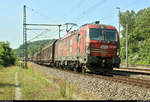 Schiebewandzug mit 193 555-0  Offroad  (Siemens Vectron) der Alpha Trains Group S.à r.l., vermietet an die TX Logistik AG (TXL), durchfährt den Bahnhof Bad Kösen auf der Bahnstrecke Halle–Bebra (KBS 580) Richtung Naumburg(Saale)Hbf.
Grüße zurück an den Tf!
[22.6.2019 | 10:54 Uhr]