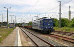 151 079-1  Herr Meyer  lieferte dem Romonta-Werk Amsdorf neuen Abraum von der  Stuttgart 21 -Großbaustelle an.