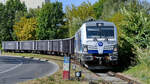 Die Diesellokomotive 247 906 der Eisenbahngesellschaft Potsdam hat es an diesem Tage im September 2024 nach Anklam verschlagen.