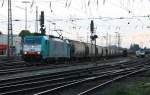 Die Cobra 2830 fhrt mit einem Getreidezug von Aachen-West nach Belgien bei der Ausfahrt aus Aachen-West und fhrt in Richtung Montzen/Belgien bei der Abendstimmung am 16.9.2012.