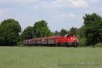 265 028-1 (DB Schenker) mit einem Güterzug in Ratingen Lintorf, 22.