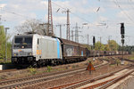 RP 185 671-5 unterwegs für HSL Logistic durchfährt Recklinghausen-Ost 4.5.2016