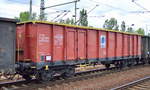 Offener Drehgestellwagen vom rumänischen Einsteller ROLLING STOCK COMPANY S.A mit der Nr.