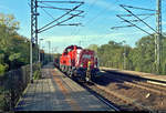 Rungenwagenzug mit 261 013-7 (Voith Gravita 10 BB) DB durchfährt den Hp Magdeburg Herrenkrug auf der Bahnstrecke Berlin–Magdeburg (KBS 201) Richtung Biederitz.