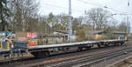 Flachwageneinheit mit Fußboden für Fahrzeug- oder Containertransporte vom slowakischen Einsteller AXBENET, s.r.o mit serbischer Registrierung mit der Nr.