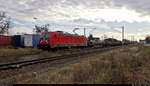 Langschienenzug mit 187 165-6 unterwegs in Raguhn Richtung Dessau.