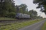 193 817-4 der VTG mit LKW-Aufliegern bei Hamm-Neustadt (24.08.2021)