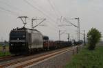 185 552-7 (CFL Cargo) mit einem Drathrollenzug in Neuss-Allerheiligen am 30.04.2011