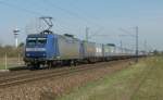 145 CL 203 von Crossrail ist mit einem Containerzug am 03.04.2012 bei Wiesental