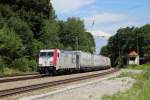 185 664 mit dem Ekol in Aling (Oberbayern) am 19.07.2012