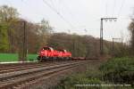 265 027-3 (DB Schenker) und 265 011-7 mit einem Güterzug in Duisburg Neudorf, 1.