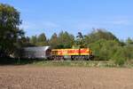 Lok 544 (ThyssenKrupp Steel Europe AG) mit einem Kalkzug in Ratingen Lintorf, 28.