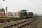 Am 16. Oktober 2013 konnte ich in Krefeld-Linn zufällig diesen mit zwei Europorte-G1206 bespannten Kalkzug ablichten.
