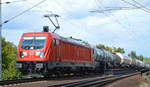 DB Cargo Deutschland AG mit  187 134  [NVR-Number: 91 80 6187 134-2 D-DB] und Kesselwagenzug am 12.09.18 Berlin Wuhlheide.