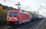 DB Cargo Deutschland AG mit  187 151  [NVR-Number: 91 80 6187 151-6 D-DB] und gemischtem Kesselwagenzug am 15.11.18 Bf. Berlin-Hohenschönhausen.