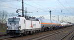 Retrack GmbH & Co. KG, Hamburg [D] mit der Railpool Vectron  193 815  [NVR-Nummer: 91 80 6193 815-8 D-Rpool] und einem Ganzzug Druckgaskesselwagen (Kohlenwasserstoffgas) am 17.12.19 Bf. Saarmund. Viele Grüße an den Tf. !!!! 