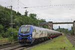 HLG 159 215 mit einem Laugenzug Richtung Hannover, am 26.07.2024 in Eichenberg.