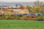 Am 04.04.2024 rauschte 162.008 (151 003) von Hector Rail mit ihrem Kesselzug durch Niederau Richtung Priestewitz.