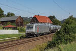 185 580 fuhr am 07.09.2024 durch Rathen in Richtung Bad Schandau.