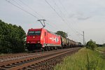 RHC 2065 (185 630-1) am 12.05.2015 mit einem Kesselzug aus der Schweiz bei Hügelheim und fuhr gen Freiburg.