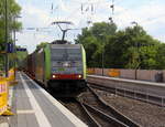 486 501 von BLS kommt als Umleiter aus Richtung Aachen-West,Laurensberg,Richterich mit einem LKW-Zug aus Zeebrugge(B) nach Novara(I) und fährt durch Kohlscheid und fährt in Richtung