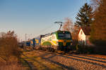 471 002 GySEV mit einem LKW-Walter KLV-Zug bei Postbauer-Heng Richtung Regensburg, 17.01.2020