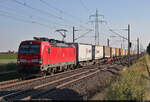 KLV-Zug (DB Schenker) mit 193 351-4 (Siemens Vectron) unterwegs in Braschwitz Richtung Köthen.

🧰 DB Cargo
🚩 Bahnstrecke Magdeburg–Leipzig (KBS 340)
🕓 17.6.2021 | 19:04 Uhr