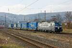 193 817-4 VTG Vectron mit Lkw-Walter KLV in Wuppertal Steinbeck, am 27.02.2024.