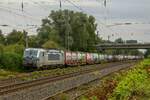 383 410-8 HHLA/METRANS Vectron mit KLV in Ostbevern, August 2024.