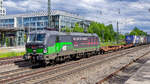 91 80 6193 274 im Einsatz für TXL erreicht mit einem KLV-Zug am 18.05.2024 auf dem Münchner Südring den Heimeranplatz um in Richtung Laim weiterzufahren.