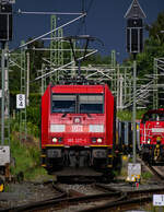 DK-DBCSC 185 327-1 stand am 01.07.24 mit ihrem KLV-Güterzug im Lübeck-Dänischburger Gbf (ALD G).