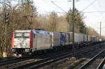 Meine erste  Kombi-Verkehr : 185 664 mit einem gemischten KLV-Transport unterwegs Richtung Rosenheim - Kufstein - Brenner.