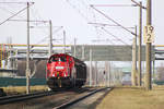 DB Cargo 261 060 mit Übergabe Halle Leuchtturm - Halle-Ammendorf - Großkorbetha // Leuna Werke Süd // 4. März 2016