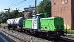 S-Rail GmbH mit der West V 100  V100.57  (NVR:  92 80 1212 357-8 D-SRA ) und einem Kesselwagen am 15.07.24 Höhe Bahnhof Hamburg Harburg.