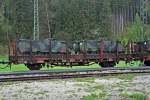 334 0 439-1 Niederbordwagen DB in Hammerau  mit 2 M113 der Bundeswehr beladen.