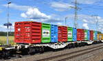 Containertragwagen vom Einsteller VTG mit alter Nr.